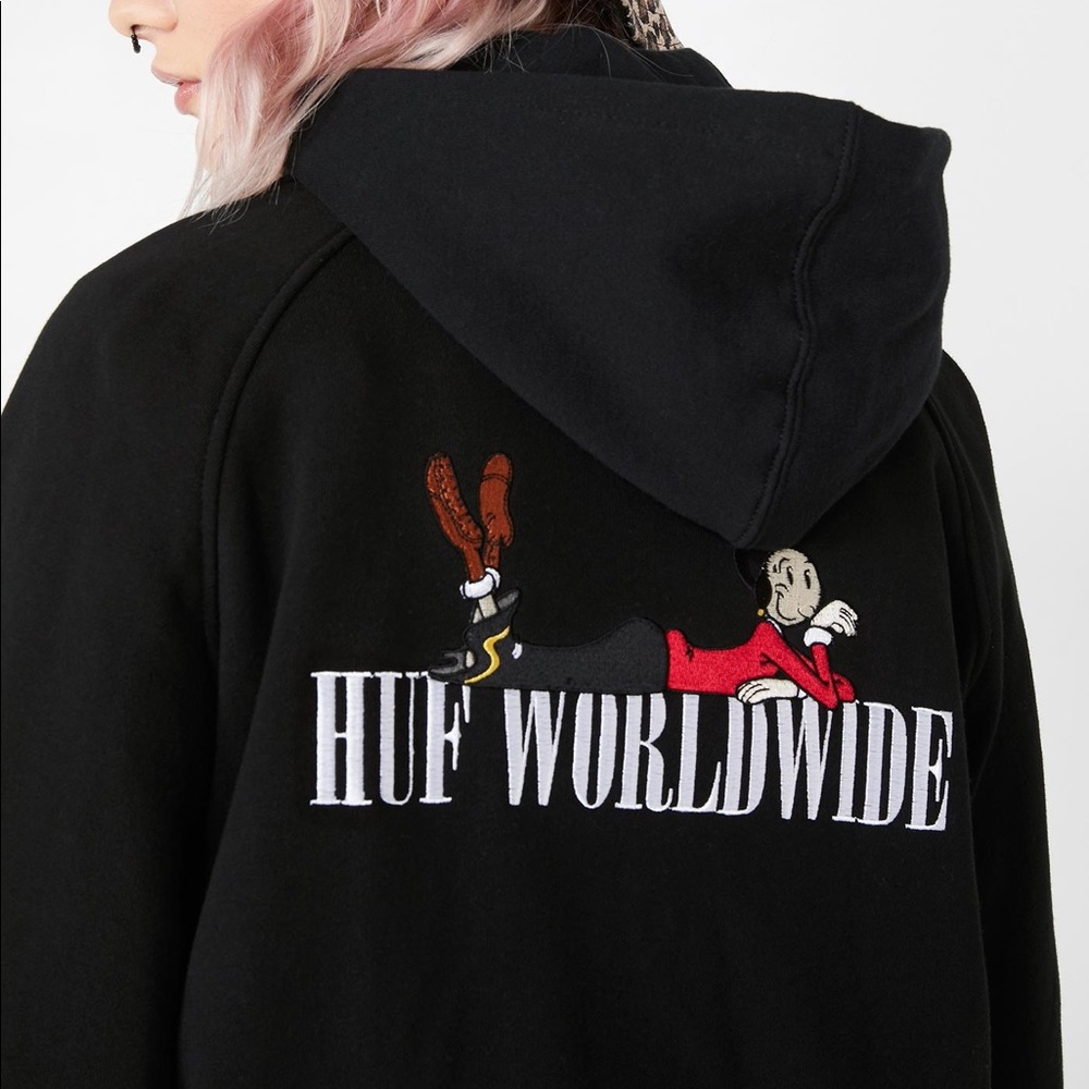 HUF Olive Fleece Coach's Jacket